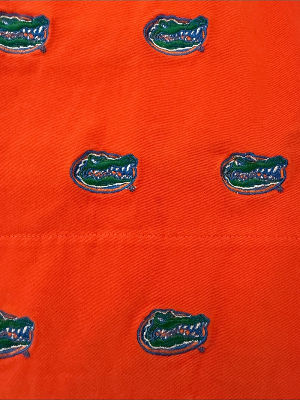 Penningtons Bright Orange Mini Skirt with Blue Embroidered Logos - Picture 8 of 10